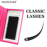 XIUSUZAKI Classic Individual Eyelash Extension Lashes Matte Black Professional Soft Natural